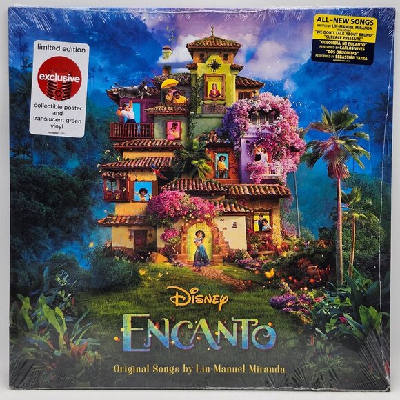 Disney Encanto Translucent Green Vinyl LP Collectible Poster Target Exclusive - Picture 1 of 5